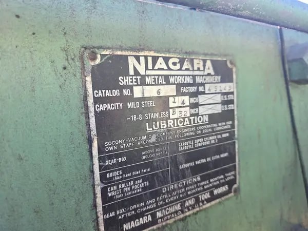 1/4" x 6' Niagara #16, power squaring shear - Image 3