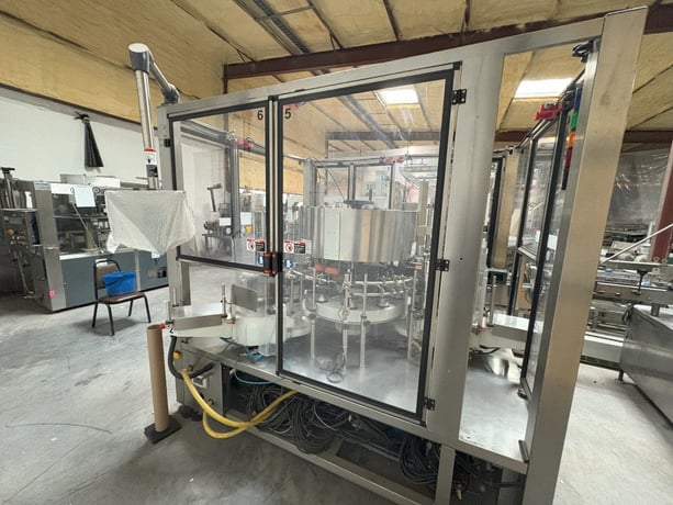 Kosme, 9-station rotary labeler, front, back & neck cold glue labeling system - Image 2