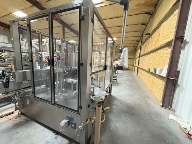 Kosme, 9-station rotary labeler, front, back & neck cold glue labeling system - Image 4
