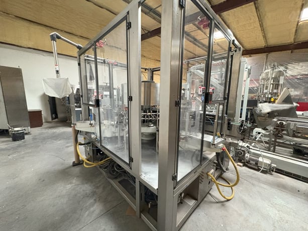 Kosme, 9-station rotary labeler, front, back & neck cold glue labeling system - Image 6