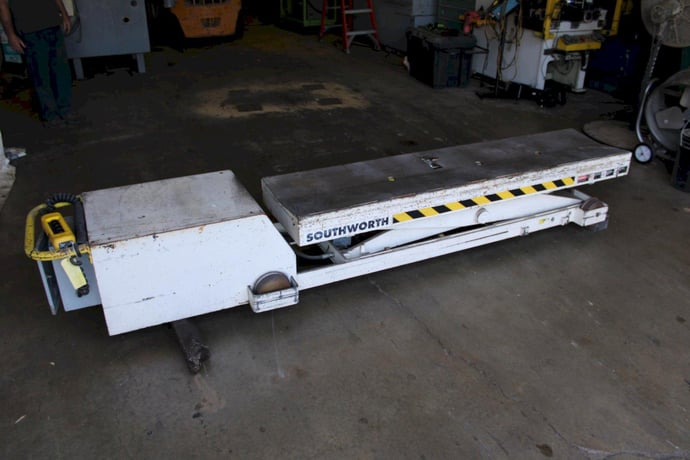 4000 lb. Southworth #MLCC4-84, coil car, 84" x20"tbl., 43" vertical lift, 18" lowered height, pendant Control - Image 1