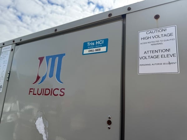 15 Ton, J&M Fluidics #PZAT15DH6, Air-Cooled Chiller, R404A Refrigerant, 460 V, 60 Hz, 3-Ph. - Image 4