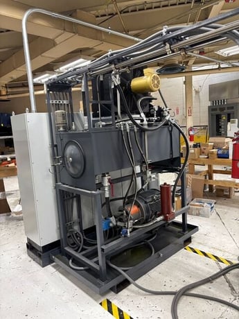 250 Ton, Beckwood #4P250F2828, 4-POST, heated platen press, 12" stroke, 12" DL, 28" x 28" heated platens, 2023 - Image 3