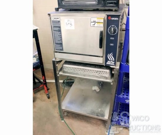 Groen #HY-3E, Hypersteam Atmospheric Convection Steamer, 3 pans all 12" x 20" x 2-1/2", 8000 watts, 208 V. - Image 3