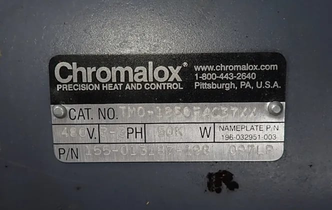 Chromalox #TM0-1850E4C37XX, Oil Heater, 50 kW, 480 V - Image 4