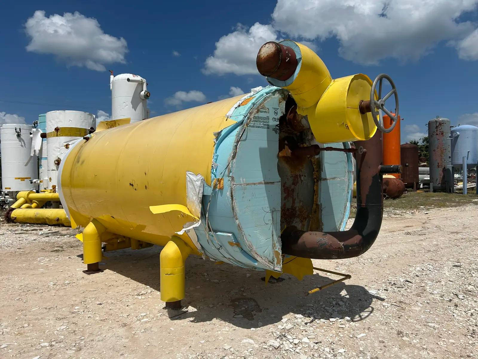 226 sq.ft., 250 psi sheel, 250 psi tube, Industrial Service & Fabricators #HI 72-185, Horizontal Ammonia - Image 6