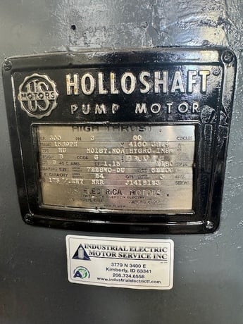 300 HP 1180 RPM U.S. Motors, Frame 1589PH, VHS, vertical hollow shaft, 2300/4160 Volts - Image 3