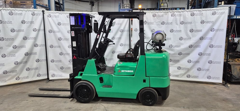 8000 lb. Mitsubishi #FGC40K, LPG forklift, 3 stage, 183" lift, 12463 hours, reconditioned, 2017 - Image 2