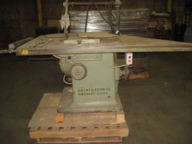 J A Fay & Egan J.A. Fay & Egan #511-Lightning, Tilting Arbor Table Saw, 220 V., 3ph, w/ starter & blades - Image 1