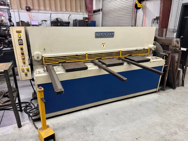 3/16" x 6' Birmingham #H-0645, Hydraulic Shear, 24" Back Gauge, 82" blade, 32-50 SPM, 11 holddowns, 15 HP - Image 1