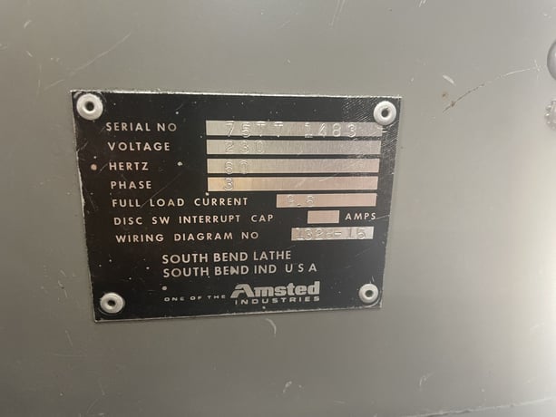 15" x 40" South Bend #14, Engine Lathe, 9" swing over cross slide, 1-5/8" bore, 50-1800 RPM, threading, 1.5 HP - Image 3