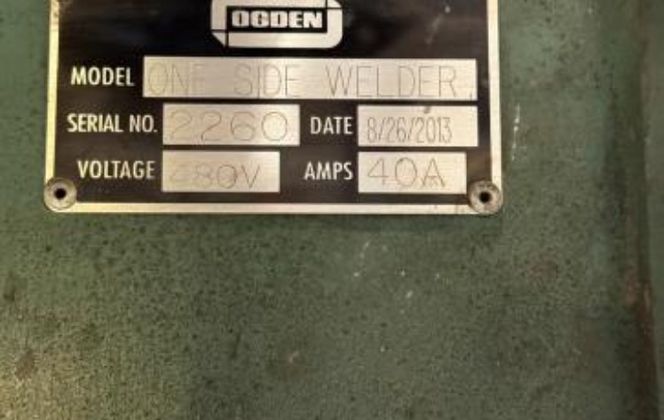 Ogden #ONE-SIDE-WELDER, Welder, 480 V., 40A, 2013 - Image 1