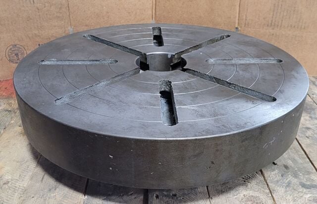 20" lathe face plate, slotted, D1-11 camlock mount - Image 3