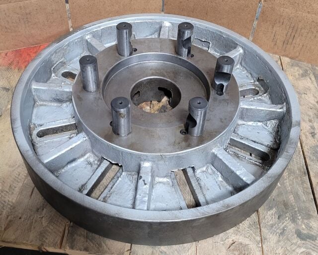 20" lathe face plate, slotted, D1-11 camlock mount - Image 6