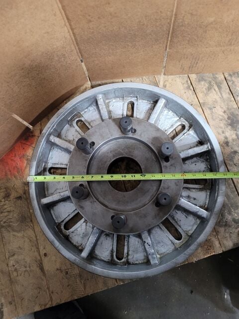 20" lathe face plate, slotted, D1-11 camlock mount - Image 9