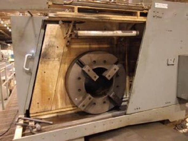Butler Newall #ICG100, (2) 4-jaw 40" chks, 16" thru hole, 24' BF, GE Fanuc, hollow spindle, 2005, #17641 - Image 2
