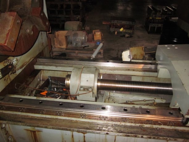 Butler Newall #ICG100, (2) 4-jaw 40" chks, 16" thru hole, 24' BF, GE Fanuc, hollow spindle, 2005, #17641 - Image 5