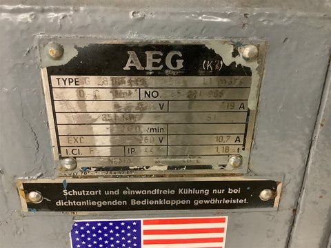 351 HP KW RPM 2170 AEG 85-821-966 type G 28 08 forc vent, 260 VA - Image 2