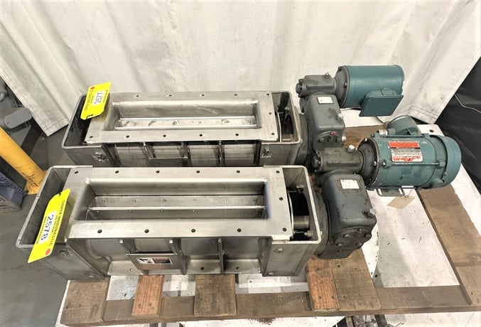 5" x 22" Wyssmont #RAL-095, rotary airlock feeder, Stainless adjustable tip - Image 3
