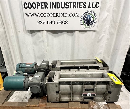 5" x 22" Wyssmont #RAL-095, rotary airlock feeder, Stainless adjustable tip - Image 5
