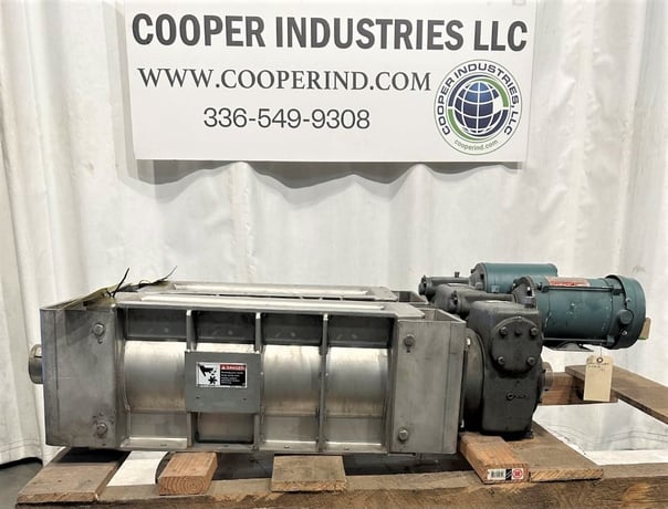5" x 22" Wyssmont #RAL-095, rotary airlock feeder, Stainless adjustable tip - Image 6