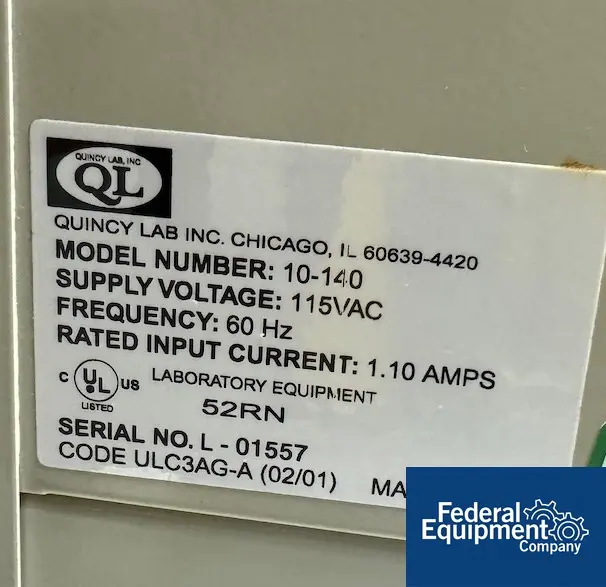 Quincy #10-140, Lab Incubator - Image 3