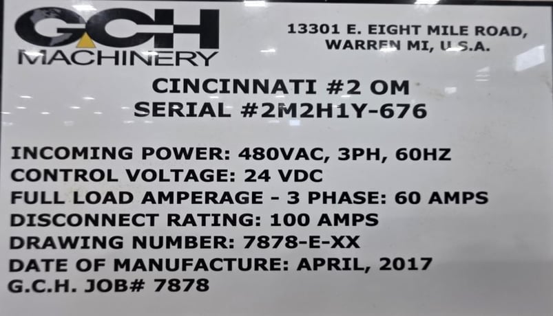 Cincinnati No. 2 Mdl. O-M, centerless grinder, Allen Bradley controller, reman. 2017 - Image 8