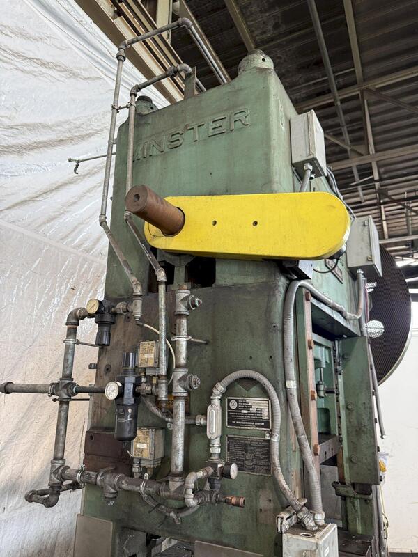 100 Ton, Minster Piece Maker #P2-100-48, straight side double crank, 4" stroke, 17" Shut Height, 4" adj. - Image 8