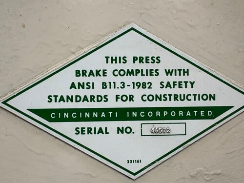175 Ton, Cincinnati #175FMIIx6', hydraulic press brake, 10" stroke - Image 10