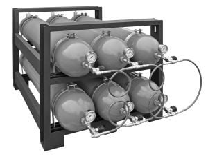 11 gallon 7000 psi 517 bar, 10" outside dimension x 54" L, Norris Vessel, 8BA711 - Image 2