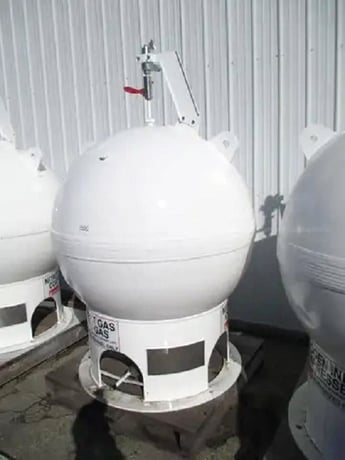 250 gallon 5500 psi, 48" x 48" x 65", Steel SPHERE, CNG gas, 33.5 CF volume, Factory Refurbished - Image 1