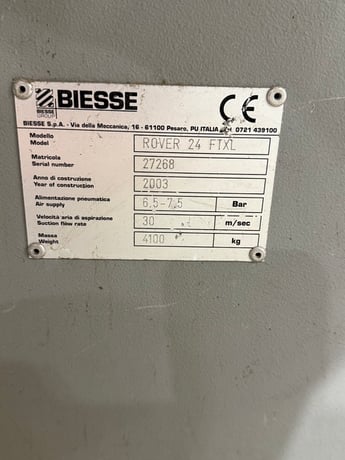 Biesse #Rover-24-FIXL, CNC Router, 2003 - Image 7