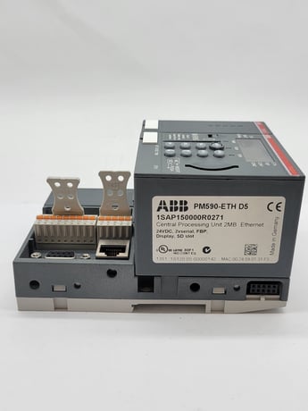 ABB #PM590-ETH-D5, Central Processing Unit, w/ Communication 2MB, 24VDC, 10Wire, TA524 - Image 6