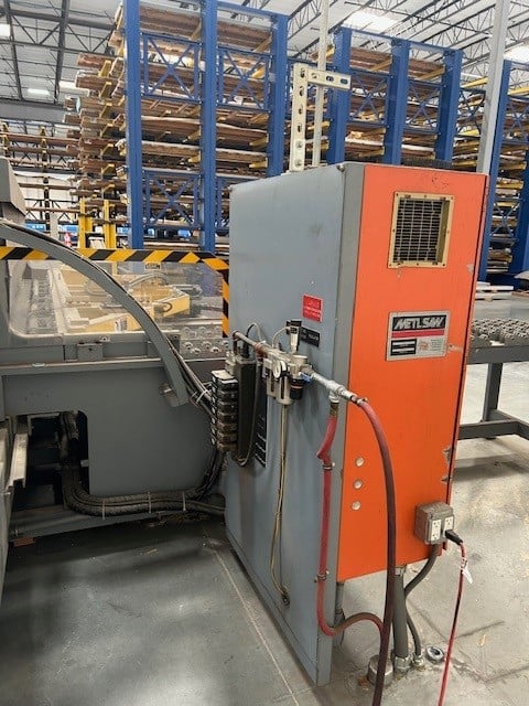 Metlsaw #CE12-T4, High Production Plate Saw, 20 HP arbor, AB controls, 480 V., 2001 - Image 4