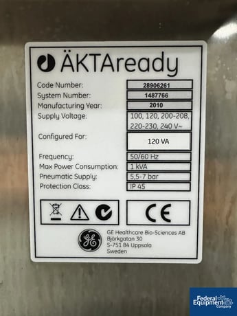 General Electric Healthcare #AKTAready, Single Use Chromatography System, 120 V., Portable, 2010 - Image 2