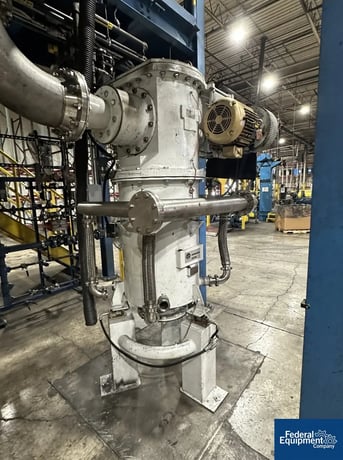 Hosokawa Alpine #630-AFG, Fluidised Bed Opposed Jet Mill, classifier, on frame, 2002 - Image 1