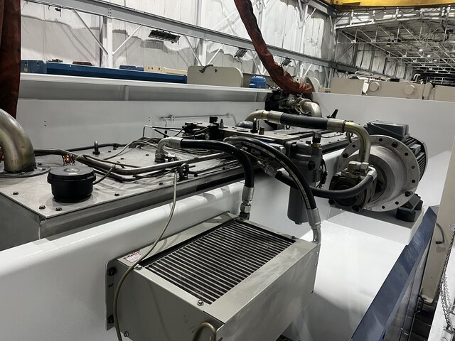 352 Ton, Trumpf #Trumabend-V320, CNC hydraulic press brake, 14' overall, 145" between housing, 2006 - Image 2