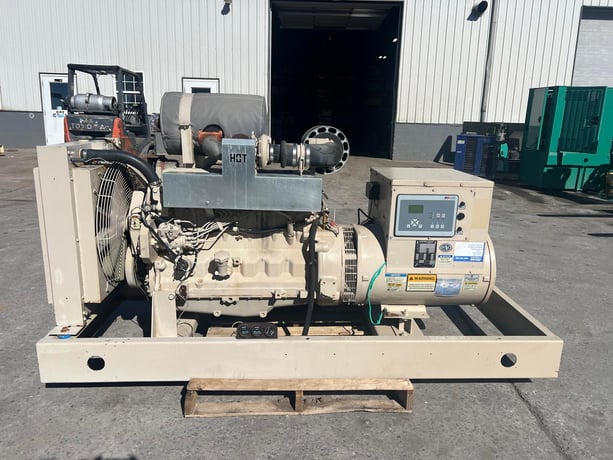105 KW Kato light #6068TF150, diesel generator, 6.8 liter John Deere engine, open skid, 120/240 Volts, 788 - Image 1