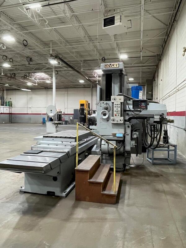 4" Devlieg #43K-72, horizontal boring mill, 20" X, 20" Y, #50, 48" spindle travel, 21-1000 RPM, 40" x72" tbl. - Image 8