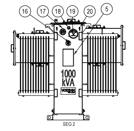 1000 KVA 13200 Primary, 480 Secondary, Voltran, pad mounted transformer, new, 2025 - Image 1