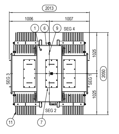 1000 KVA 13200 Primary, 480 Secondary, Voltran, pad mounted transformer, new, 2025 - Image 5