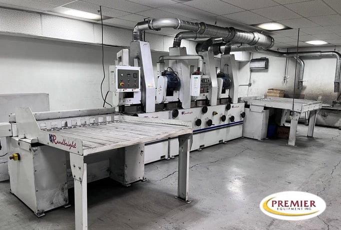 Rand-Bright #RB80D, dry polisher, electronic vari-speed feed drum, L to R, emergency stop, 2022 - Image 1