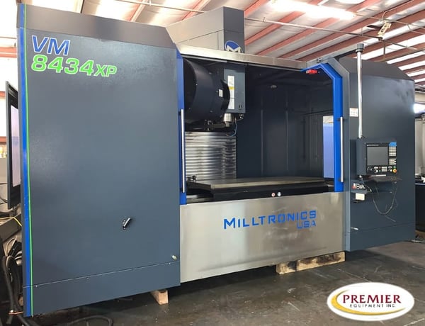 Milltronics #VM8434XP, CNC vertical machining center, Milltronics 9000 Series Control, 84" X, 34" Y, 30" Z - Image 1