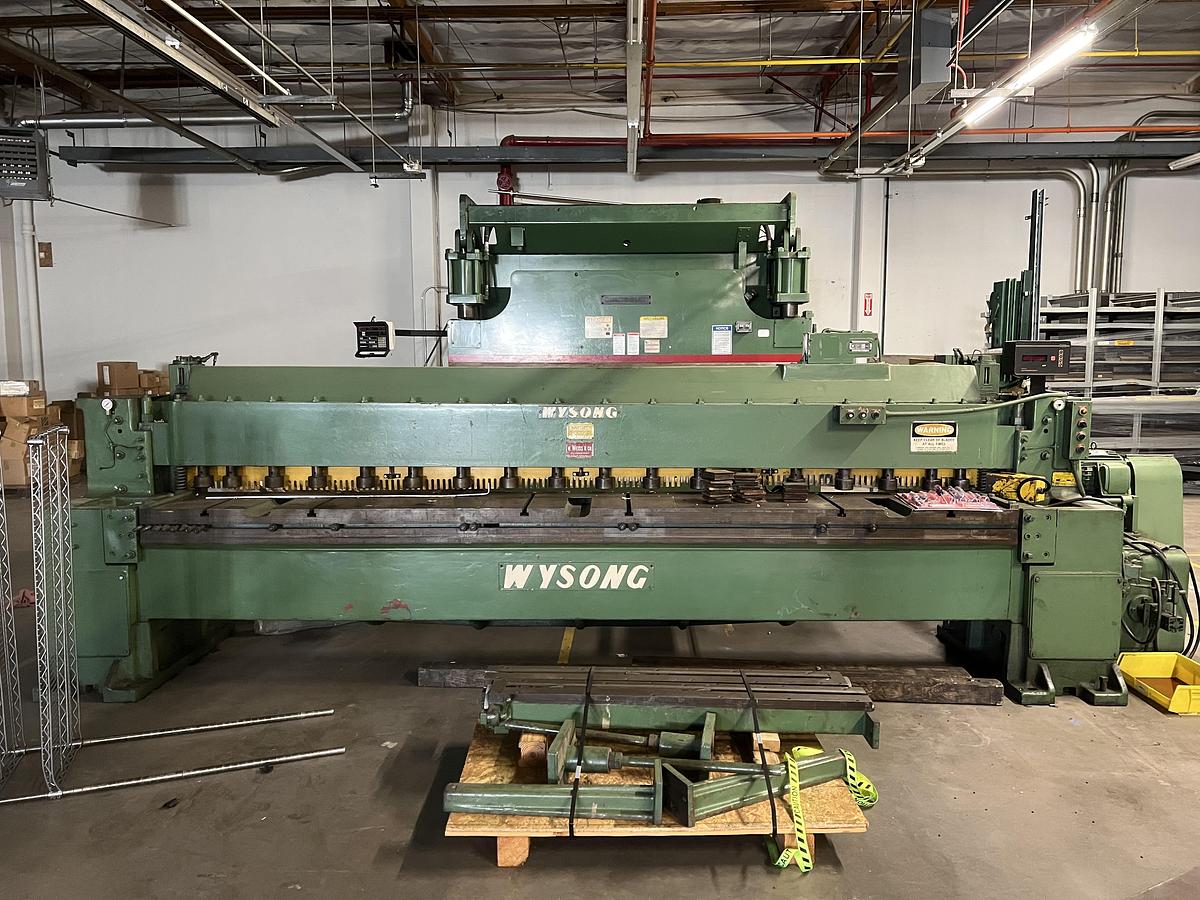 10 gauge x 12' Wysong #10-144, mechanical shear, 36" power back gauge with digital read out, 15 HP, 55 SPM - Image 4