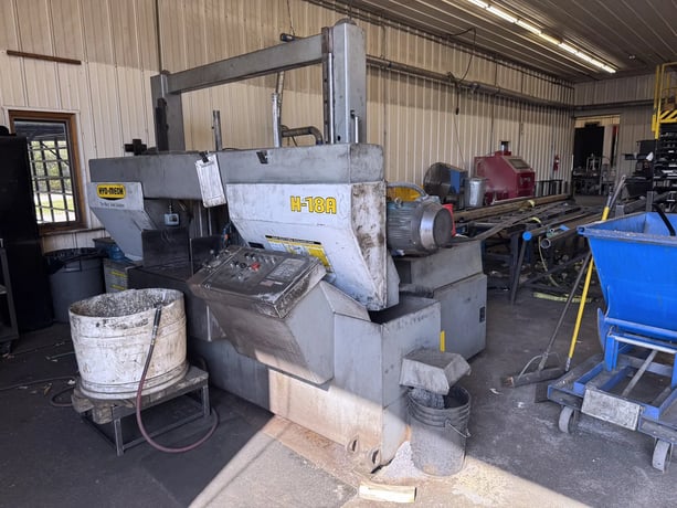 Hyd-Mech #H-18, horizontal band saws, 50-350 SFM, 34" automatic multi-indexing, 10 HP - Image 2