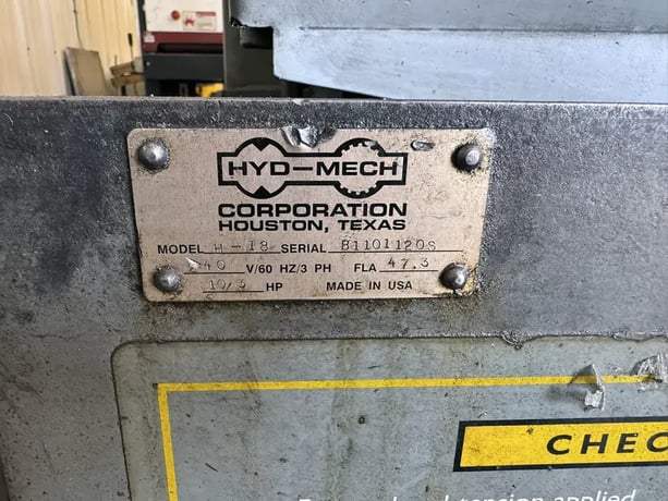 Hyd-Mech #H-18, horizontal band saws, 50-350 SFM, 34" automatic multi-indexing, 10 HP - Image 7