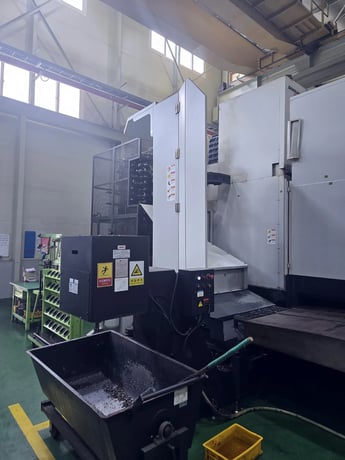 5.11" Daewoo Doosan #DBC130-II, horizontal boring mill table type, 90 automatic tool changer, 118" X, 88.5"Y - Image 5
