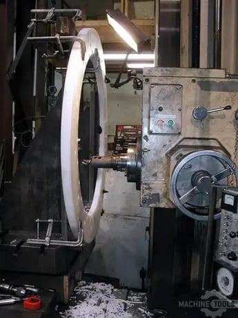 3.94" Nomura #B100SR, horizontal boring mill table type, 26" spindle travel, 3-Axis digital read out, 1982 - Image 6