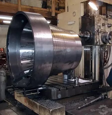 3.94" Nomura #B100SR, horizontal boring mill table type, 26" spindle travel, 3-Axis digital read out, 1982 - Image 7
