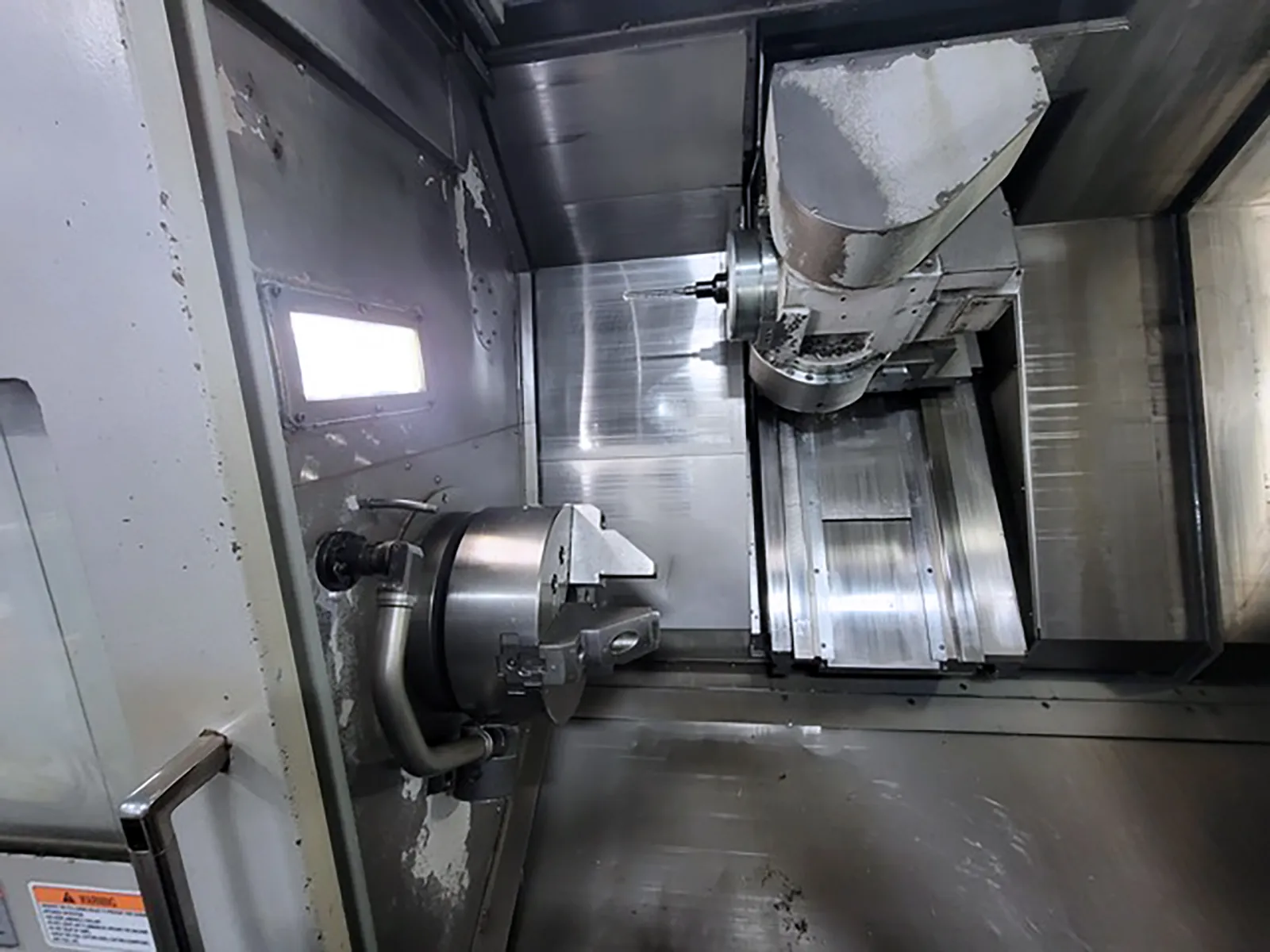 Okuma #Multus-B400W, CNC lathe, 27.9" swing, 15" chuck, 4" bar, 59" centers, 26.37" dia., 8-Axis, OSP-P200L - Image 8